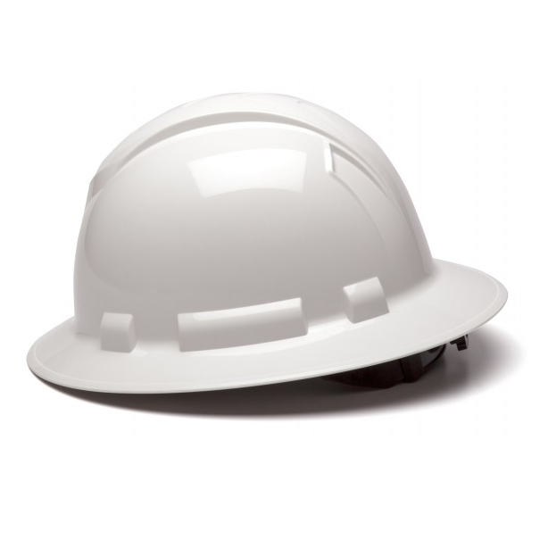 Ridgeline Full Brim Hard Hat with 4-Point Ratchet Suspension