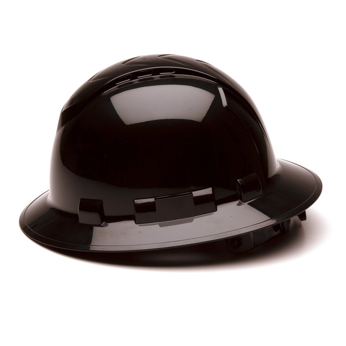 Ridgeline Vented Full Brim Hard Hat with 4-Point Ratchet Suspension