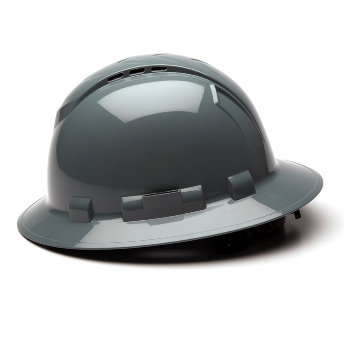 Ridgeline Vented Full Brim Hard Hat with 4-Point Ratchet Suspension
