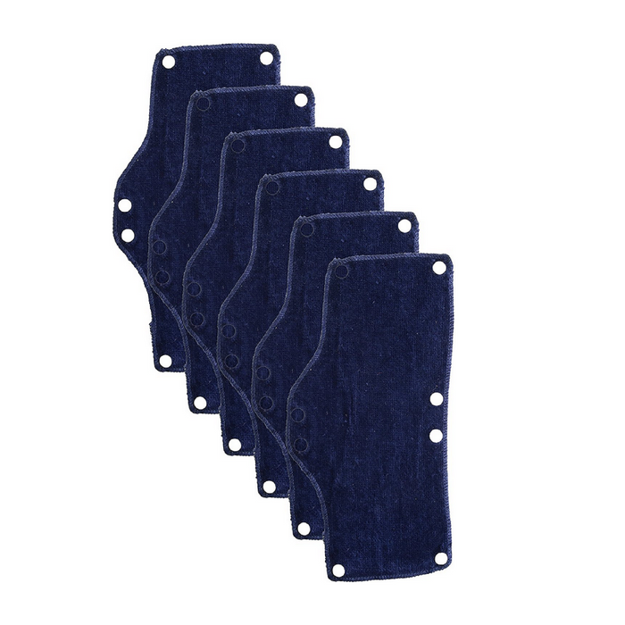 Occunomix 870 Navy Snap-On Hard Hat Sweatband, Terry Cloth, 1 Each