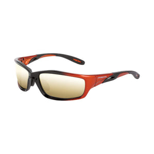 Crossfire 2812 Infinity Safety Glasses, Orange / Black Frame, Gold Mirror Lens, 1 Pair