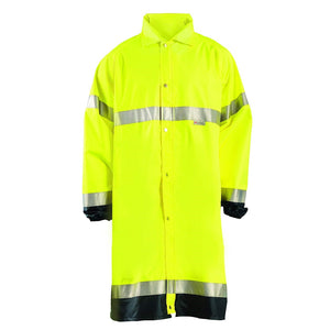 OccuNomix LUX-TJRE Premium Breathable Waterproof Rain Jacket, Calf Length, Class 3, Yellow