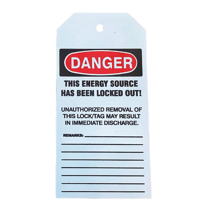 "Danger Equipment Locked Out" 6"x3" Lockout Tag, Pack of 25