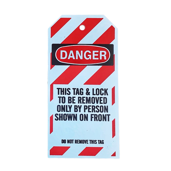 "Danger Do Not Operate" 6"x3" Lockout Tag with Nylon Tie included, Pack of 25