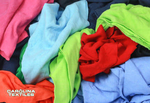 Cotton Colored Knit Rags 15"x15" - 50LBs of Rags per Box