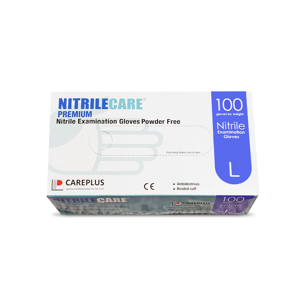 NitrileCare Premium Nitrile Examination Gloves 6 Mil, Blue