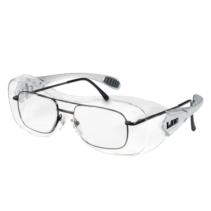 MCR Crews Law OTG (Over the Glass) Frame Safety Glasses, Clear Anti-Fog Lens, OG110AF, 1 Pair