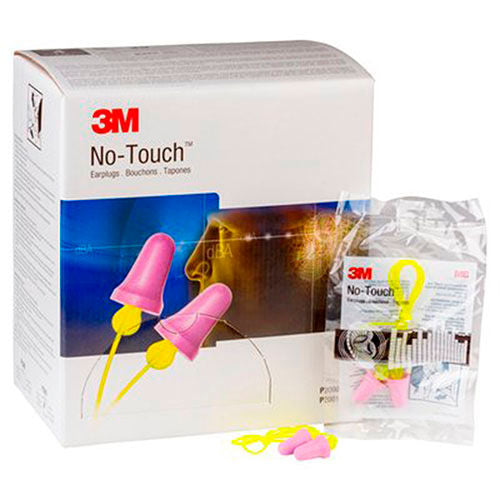 3M No-Touch Push-to-Fit Earplugs P2001, Corded, 100 Pair / Box