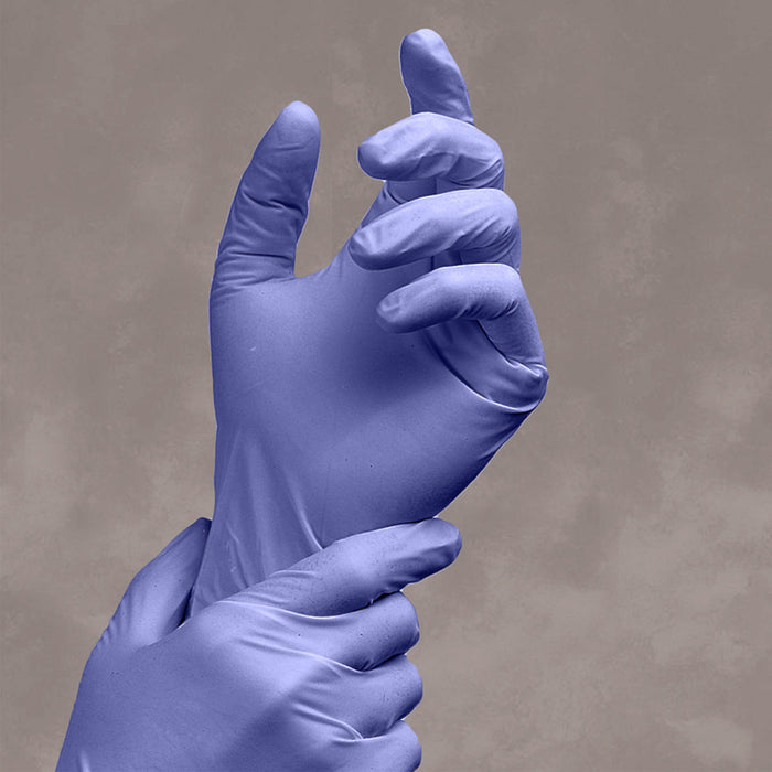 Adenna PRECISION Nitrile Powder Free Exam Gloves, 4 MIL, Blue-Violet (100 Gloves per Box)