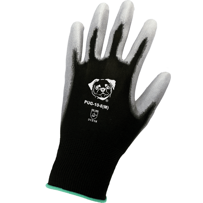 PUG-10 General Purpose Economy Polyurethane Coated Work Gloves, Black