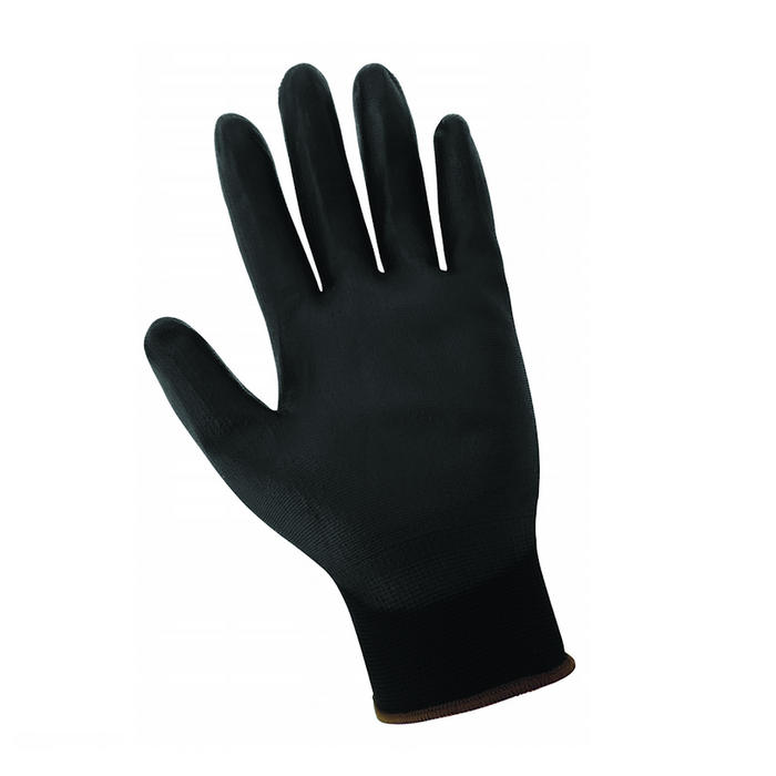 PUG-17 Lightweight Seamless General Purpose Polyurethane Coated Work Gloves, Black