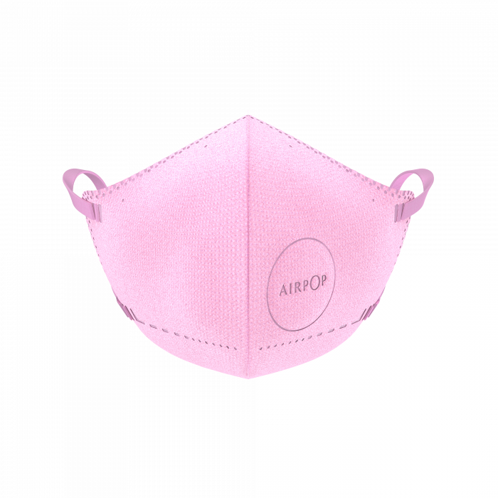 AirPop Kids / Small Adult Reusable Washable Face Mask, 4-Layer Face Coverings, Contoured Fit, Lightweight Design, Pink, 43316