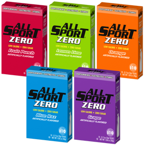 All Sport Powder Hydration Sticks, Zero Calorie, Performance Electrolyte Drink Mix, Sugar Free, 2x Potassium, Variety (Vending Pack) 150/Case