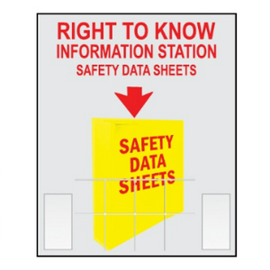 Right-To-Know Information Center, Safety Data Sheets, Wall Mount, 30 x 24