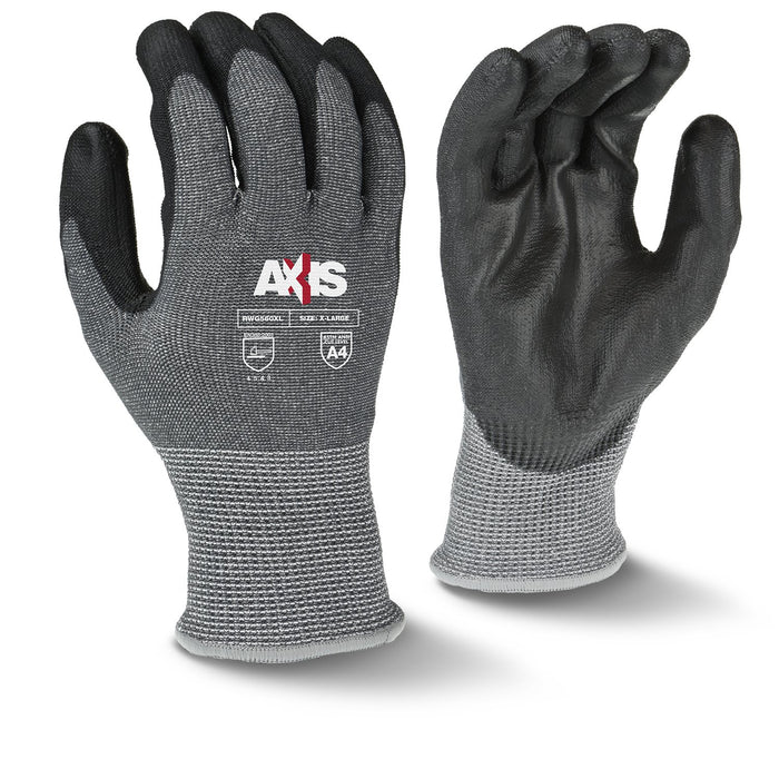 Cut Resistant - Radians RWG560 AXIS ANSI Cut Protection Level A4 PU Coated Work Glove