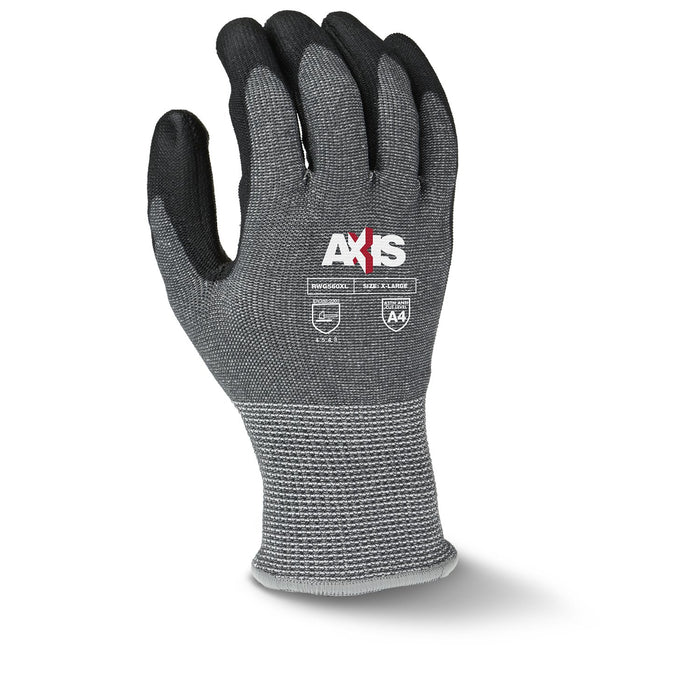 Cut Resistant - Radians RWG560 AXIS ANSI Cut Protection Level A4 PU Coated Work Glove