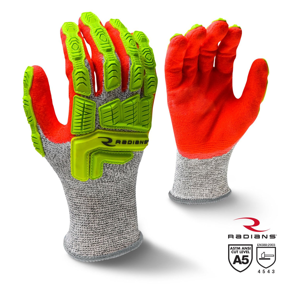 Impact Gloves Radians RWG604M Cut Protection Level A4 Coated Cold
