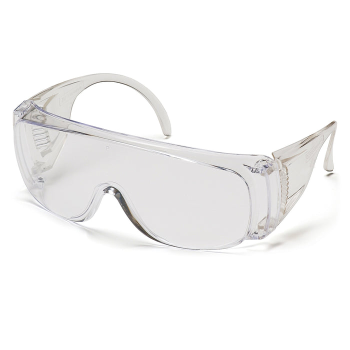 Pyramex Solo Safety Glasses, Vented Temples, Clear Lens, S510S, 1 Pair