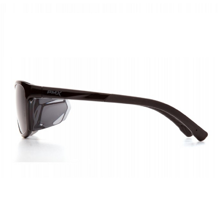 Pyramex Conaire Safety Glasses, Black Frame with Intergrated Side Shields