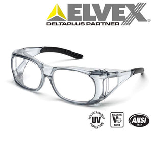 Elvex SG-37C Over Spec II Over-the-Glass Protective Eyewear, Clear Lens, 1 Pair
