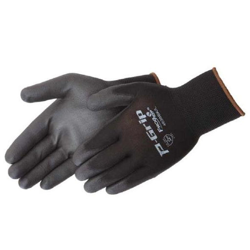 p protect handschuhe P-Grip Ultra-Thin Polyurethane Coated Glove, Black/Black