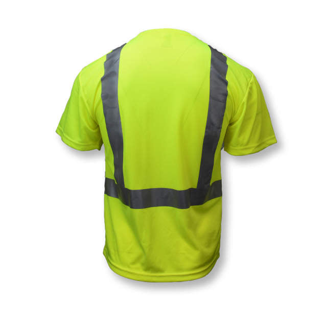 Radians ST11 Class 2 High Visibility Lime / Green Safety T-Shirt with Max-Dri Moisture Wicking Birdseye Mesh