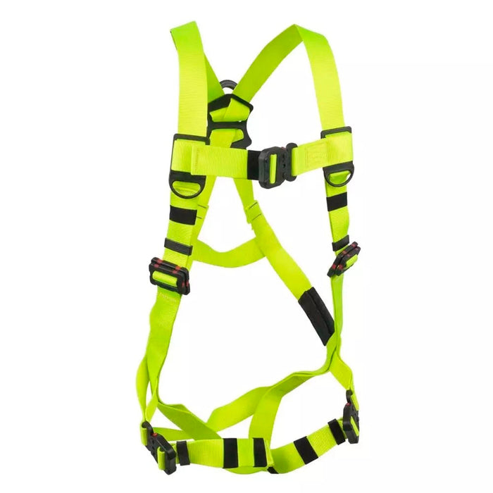 Arc Flash Full Body Harness: 1 D-Ring, Mating Buckle Torso, Quick-Connect Chest/Legs - SW77225-UT3QC