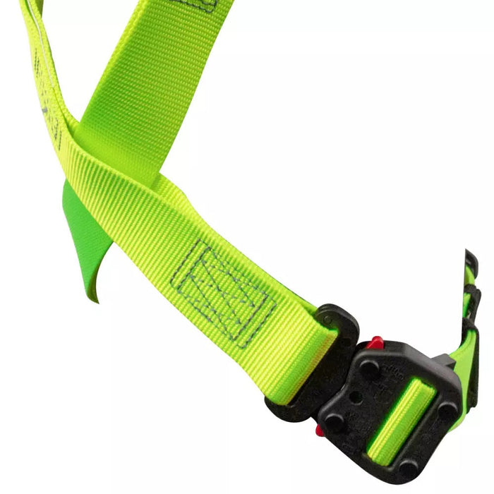 Arc Flash Full Body Harness: 1 D-Ring, Mating Buckle Torso, Quick-Connect Chest/Legs - SW77225-UT3QC
