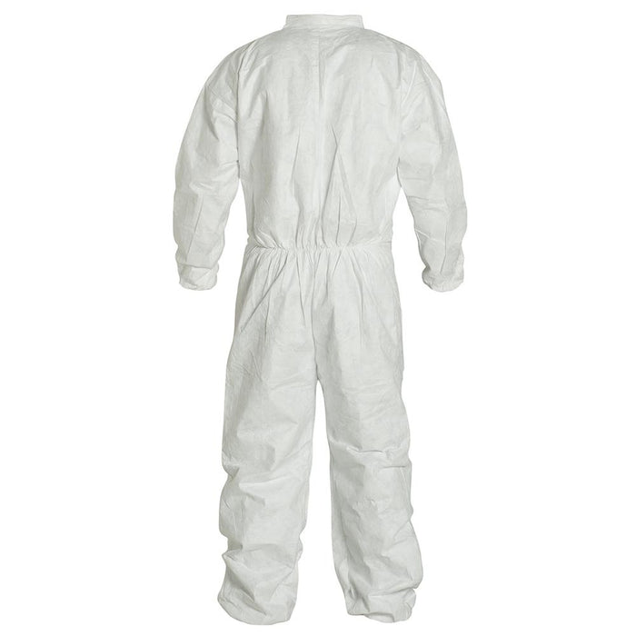 DuPont TY125S Dispoable Tyvek Coverall with Zipper Front, Elastic Wrists and Ankles