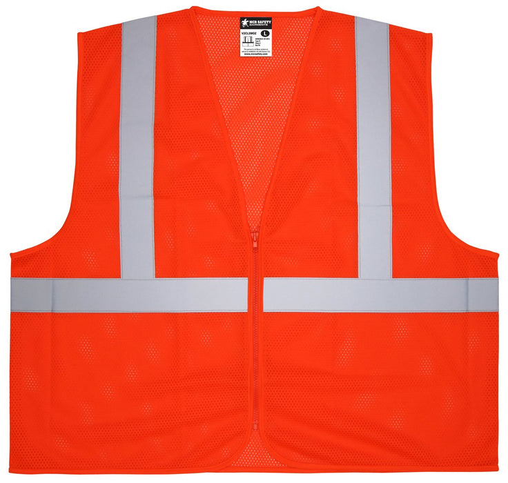 Hi-Visibility Mesh Economy Class 2 Safety Vest With Zipper, ANSI/ISEA 107-2015, Type R compliant