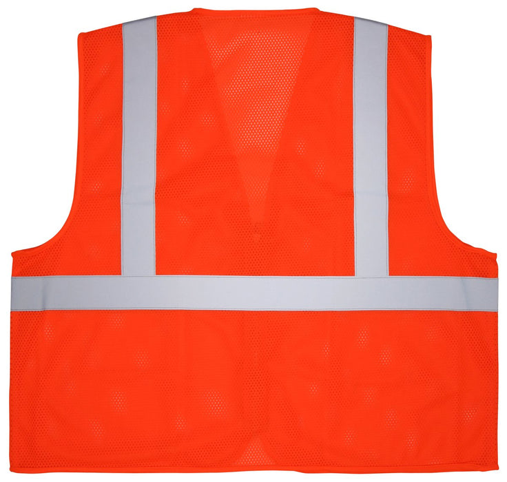 Hi-Visibility Mesh Economy Class 2 Safety Vest With Zipper, ANSI/ISEA 107-2015, Type R compliant