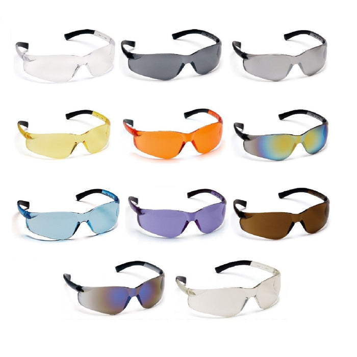 Pyramex Ztek Safety Glasses with Rubber Temples, ANSI Z87.1