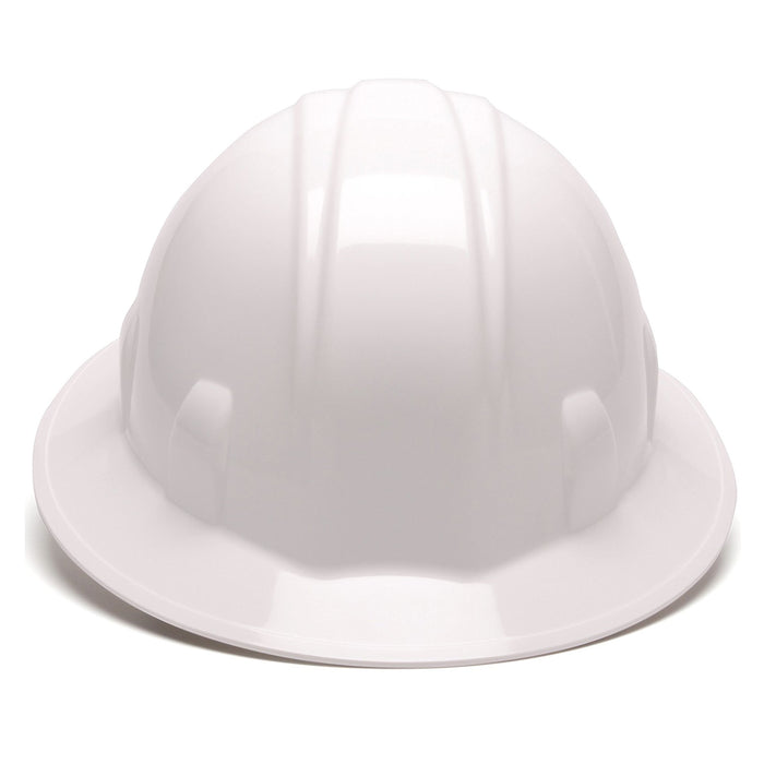 Pyramex SL Series Hard Hat, Full Brim, 4 Point Ratchet Suspension, White - HP24110