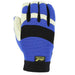 Bald Eagle Mechanics Glove with Pigskin Palm and Stretch Knit Back, Blue, 2152 - BHP Safety Products