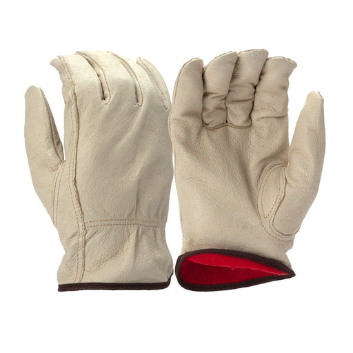 Pyramex Grain Pigskin Leather Fleece Insulated Driver Gloves GL4003K (12 Pair) - BHP Safety Products