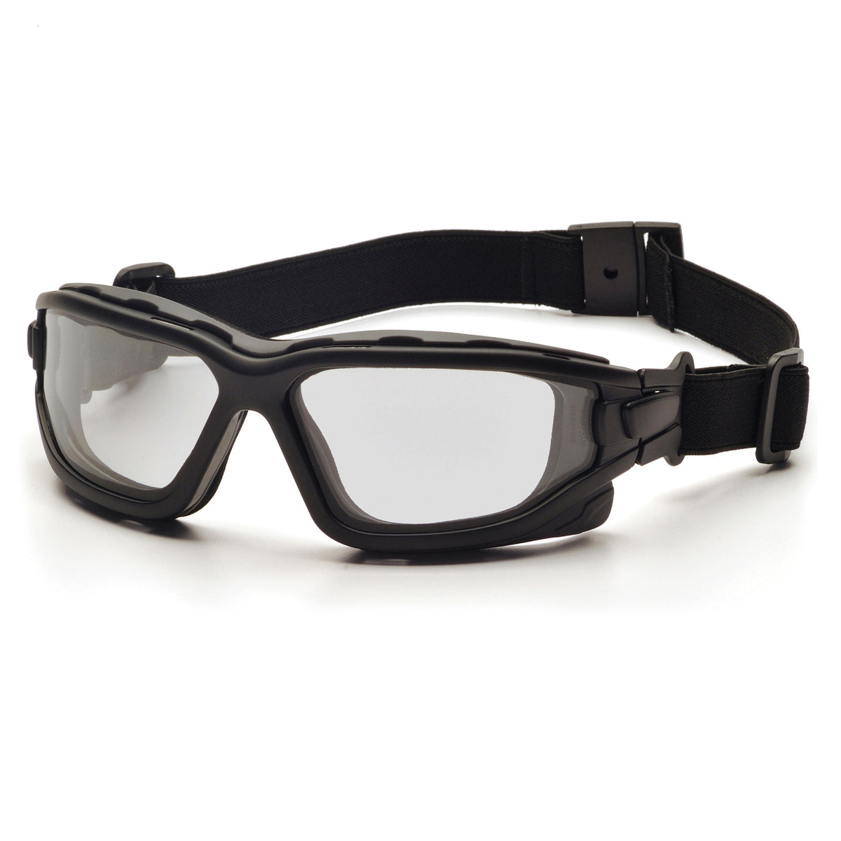 Pyramex Trulock Dielectric Safety Glasses – Clear Anti-Fog Lens, Black Temples, Frameless