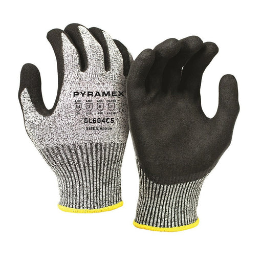 Pyramex Sandy Nitrile Coated Cut Resistant Gloves GL604C5 (12 Pair) - BHP Safety Products