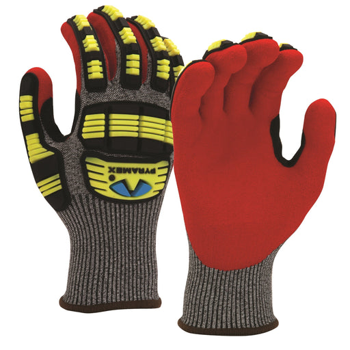 Pyramex Sandy Nitrile Coated Impact/Cut Resistant Work Gloves GL609C (1 Pair) - BHP Safety Products