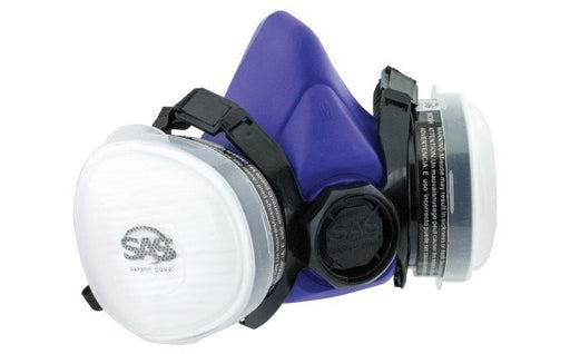 SAS Safety Bandit Half-Mask Respiator with Organic Vapor Cartridge & N95 Filters (1 Each) - BHP Safety Products