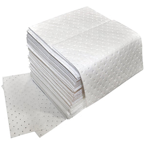 Oil Only Bonded Absorbent Pads, White, 200 Pads per Bale, BP200